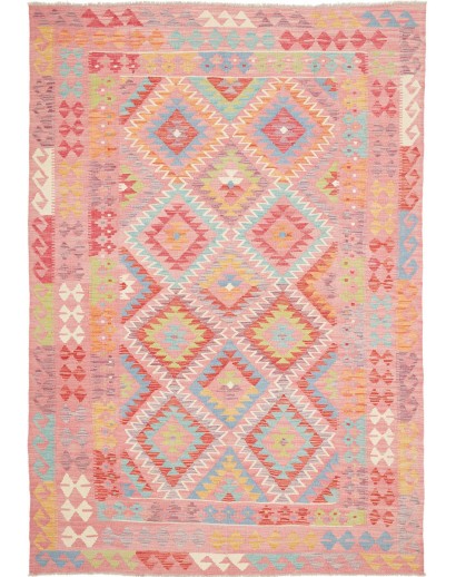 Tappeto Kilim Afghanistan marrone bianco 175x251