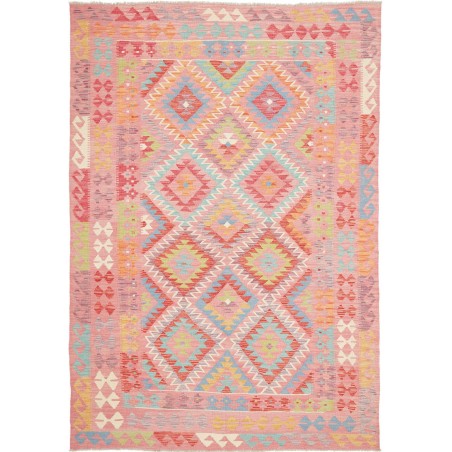 Tappeto Kilim Afghanistan marrone bianco 175x251