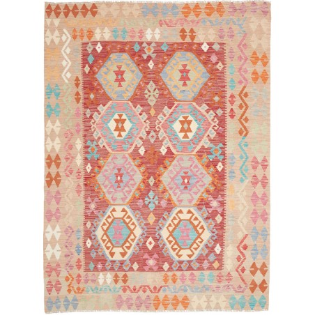 Tappeto Kilim Afghanistan marrone rosso 176x238