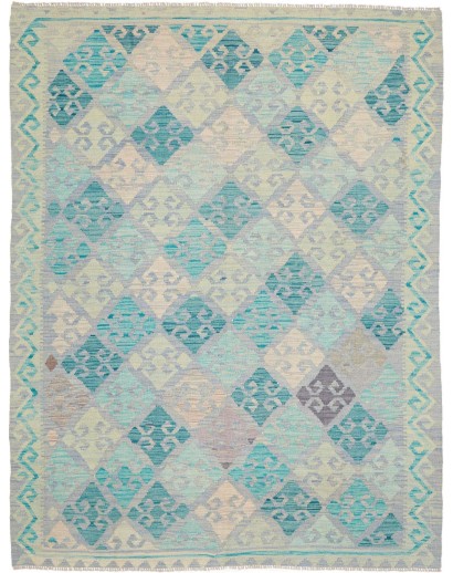 Tappeto Kilim Afghanistan beige blu 175x228