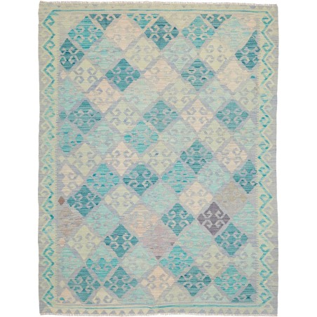 Tappeto Kilim Afghanistan beige blu 175x228