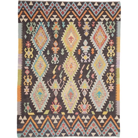 Tappeto Kilim Afghanistan marrone grigio 180x239
