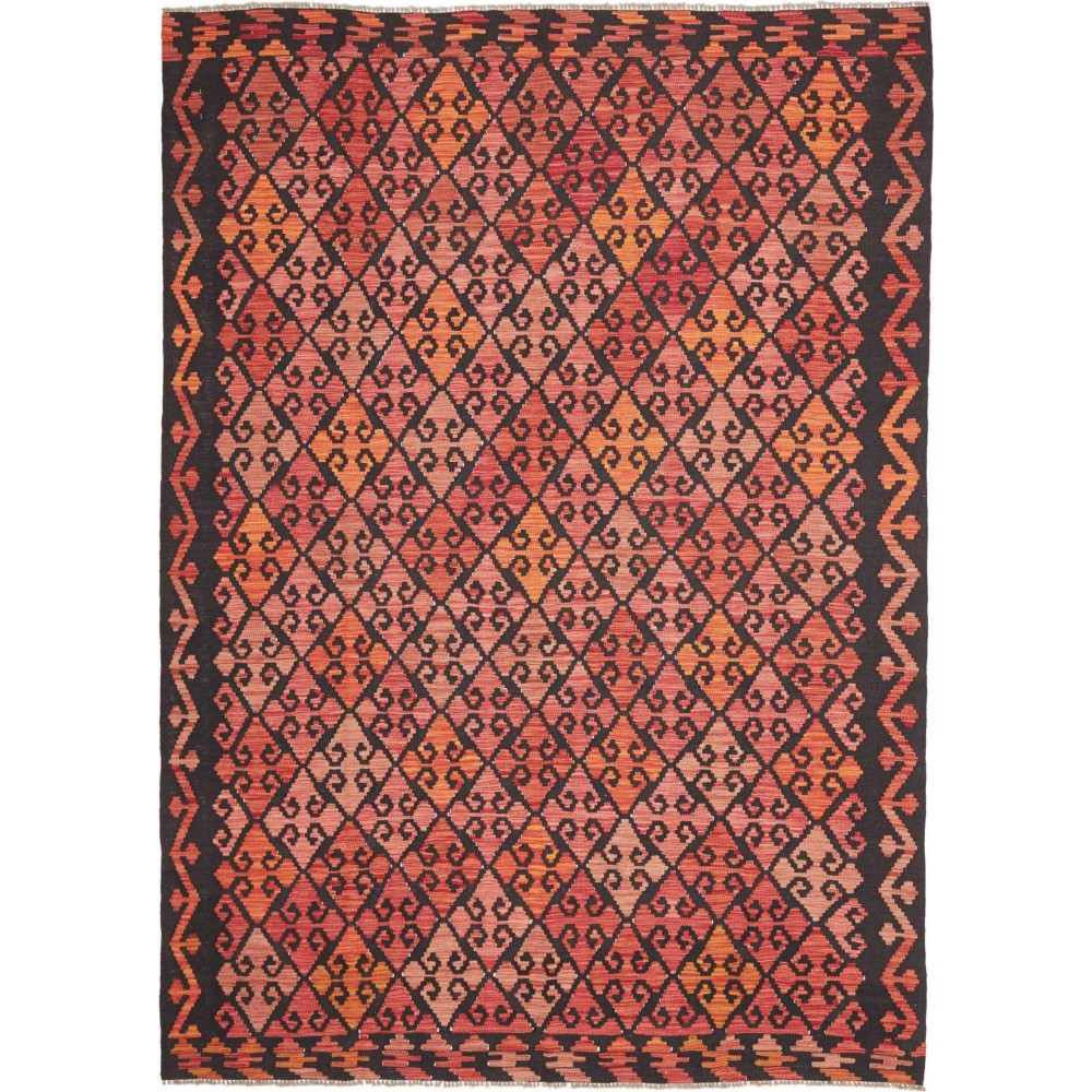 Tappeto Kilim Afghanistan rosso grigio 181x247