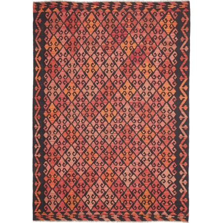 Tappeto Kilim Afghanistan rosso grigio 181x247