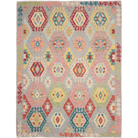 Tappeto Kilim Afghanistan marrone verde 189x237