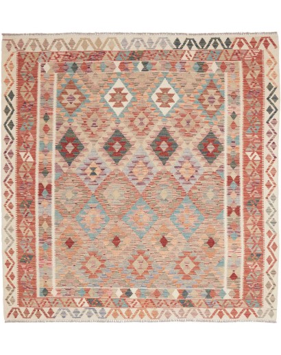 Tappeto Kilim Afghanistan marrone 198x200