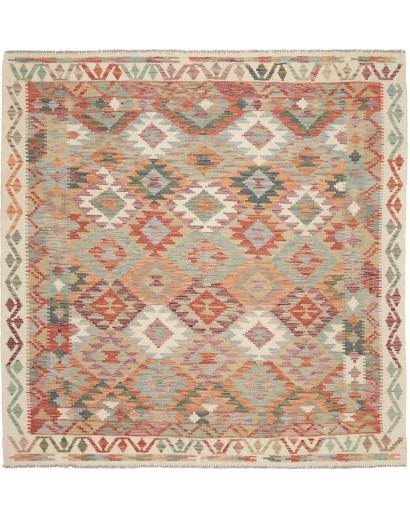 Tappeto Kilim Afghanistan marrone 200x202