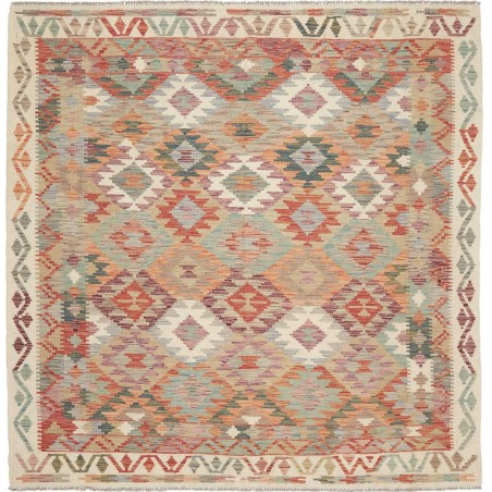 Tappeto Kilim Afghanistan marrone 200x202