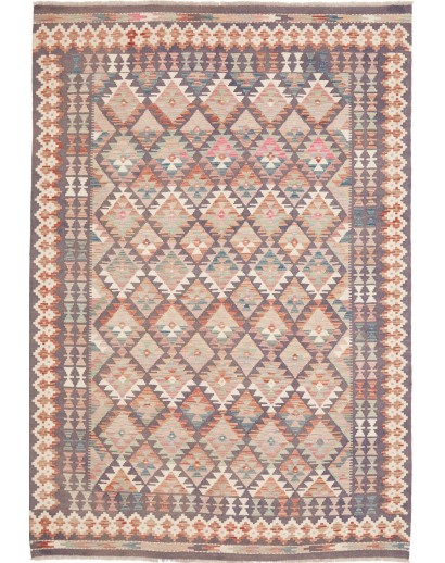 Tappeto Kilim Afghanistan marrone bianco 169x241
