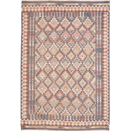 Tappeto Kilim Afghanistan marrone bianco 169x241