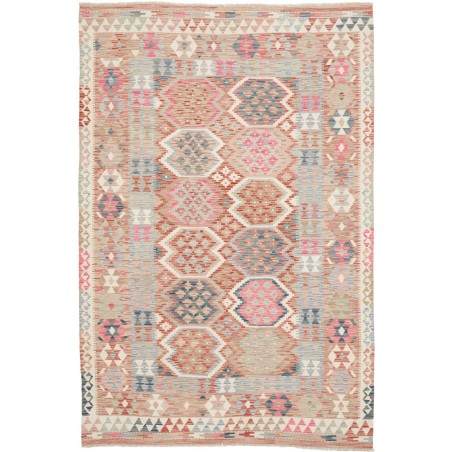 Tappeto Kilim Afghanistan marrone rosso 165x244