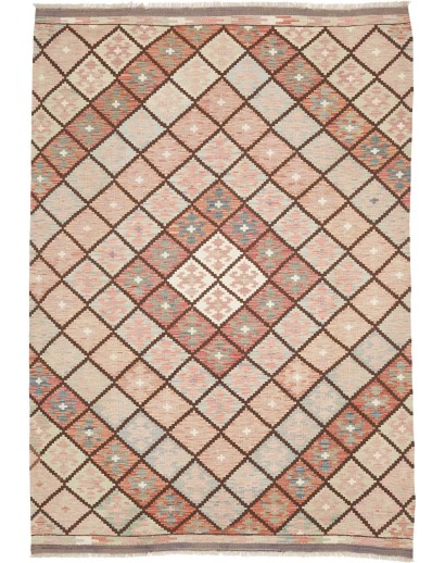 Tappeto Kilim Afghanistan marrone beige 168x238