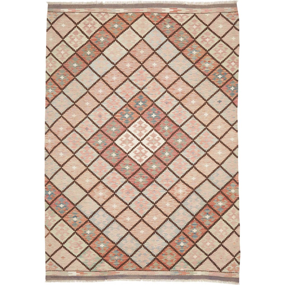 Tappeto Kilim Afghanistan marrone beige 168x238
