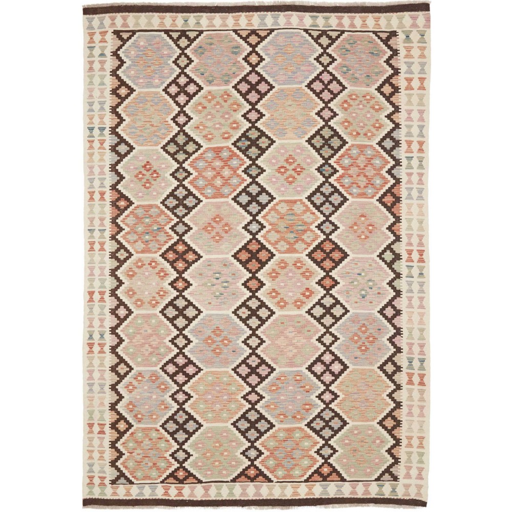 Tappeto Kilim Afghanistan beige verde 167x243
