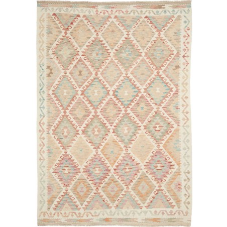 Tappeto Kilim Afghanistan bianco marrone 169x244
