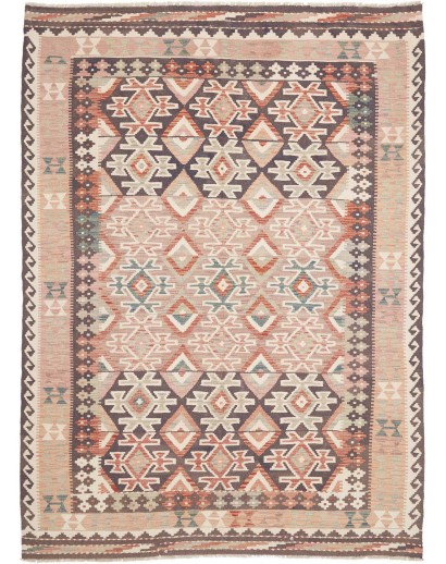 Tappeto Kilim Afghanistan marrone bianco 169x232