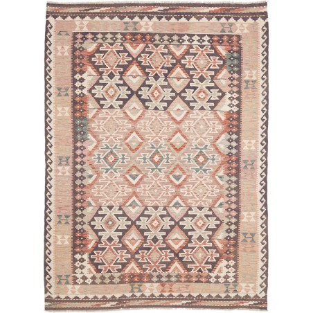 Tappeto Kilim Afghanistan marrone bianco 169x232