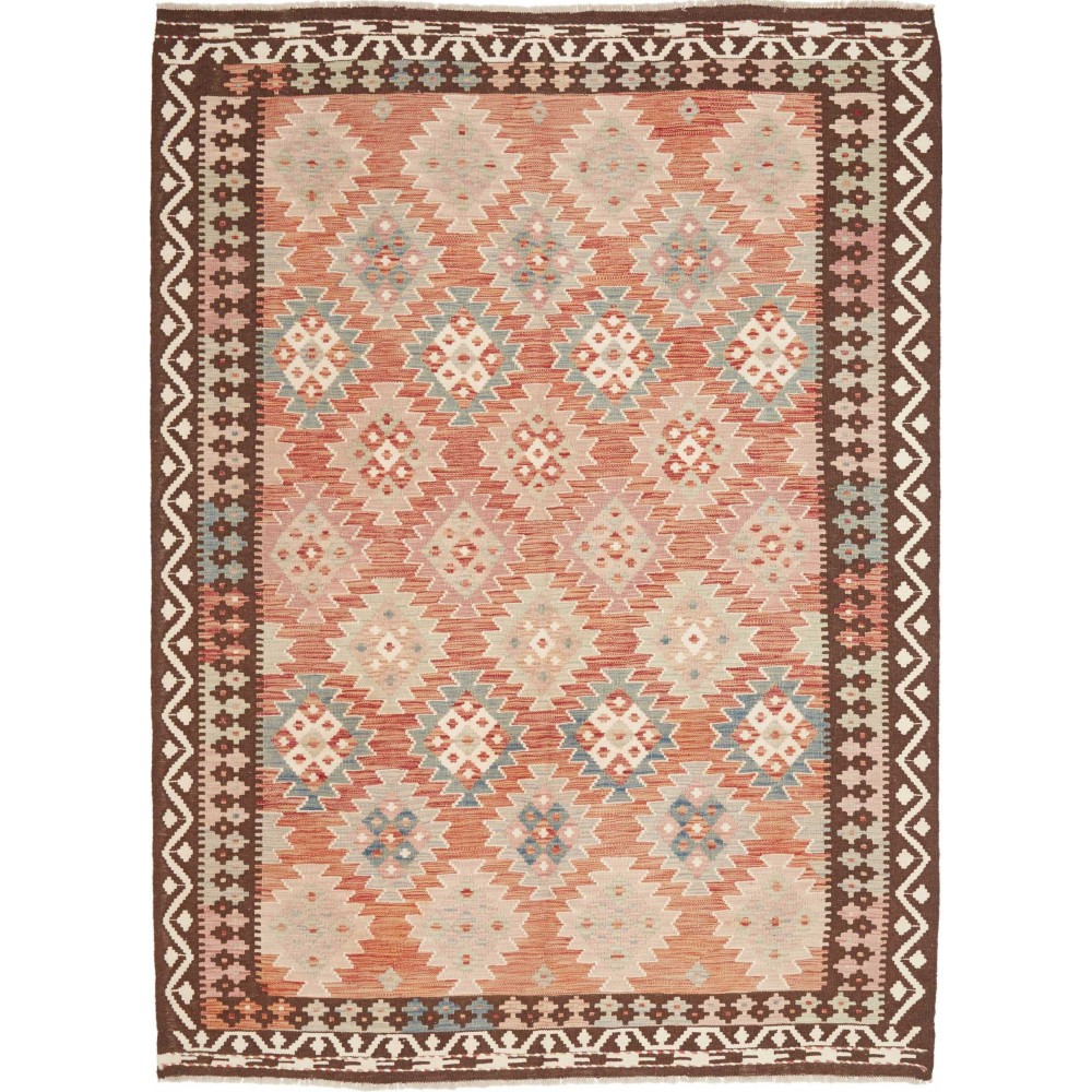 Tappeto Kilim Afghanistan marrone verde 177x239