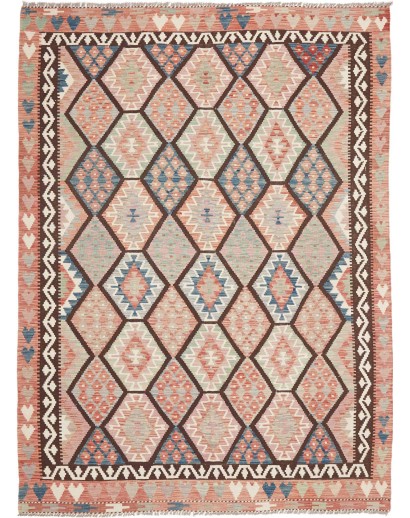 Tappeto Kilim Afghanistan marrone verde 180x241