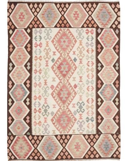 Tappeto Kilim Afghanistan beige verde 170x242