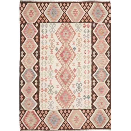 Tappeto Kilim Afghanistan beige verde 170x242