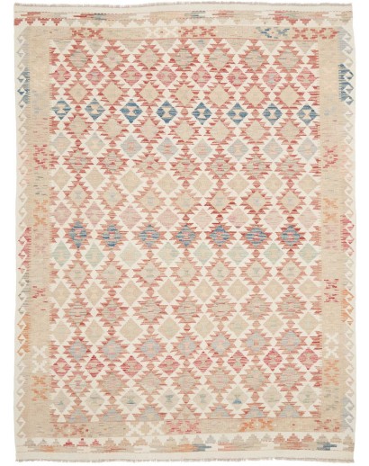 Tappeto Kilim Afghanistan beige rosso 183x245