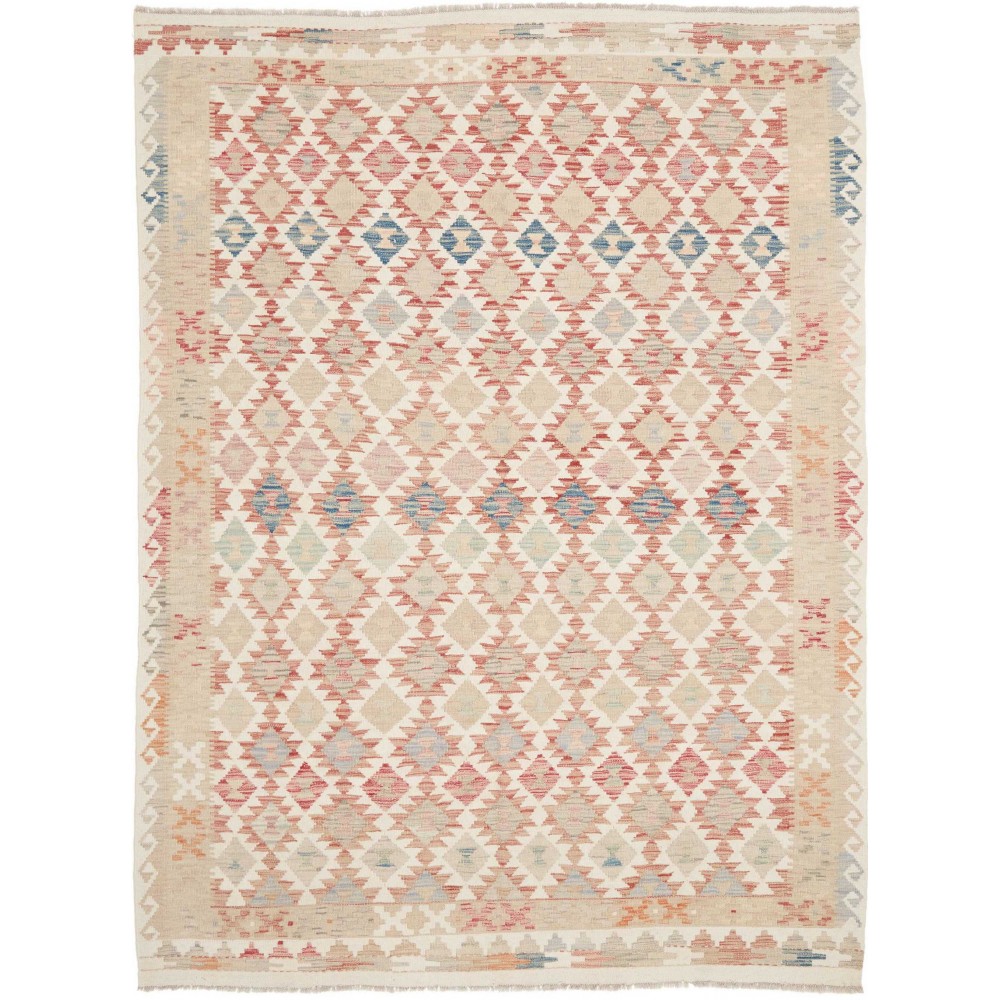 Tappeto Kilim Afghanistan beige rosso 183x245