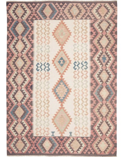 Tappeto Kilim Afghanistan marrone azzurro 177x243