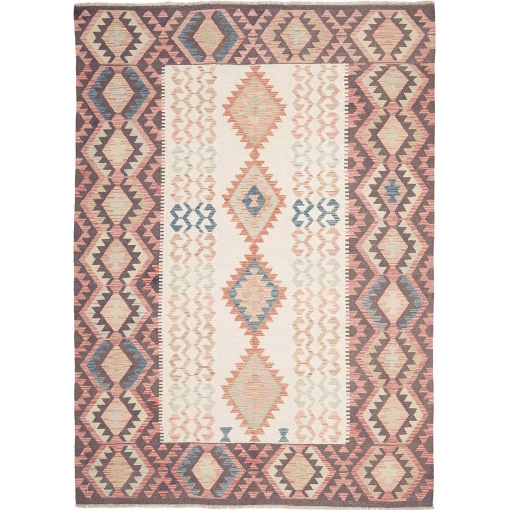 Tappeto Kilim Afghanistan marrone azzurro 177x243