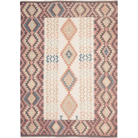 Tappeto Kilim Afghanistan marrone azzurro 177x243