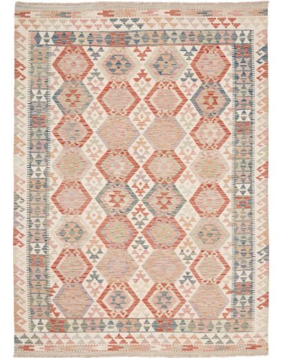 Tappeto Kilim Afghanistan beige rosso 172x237