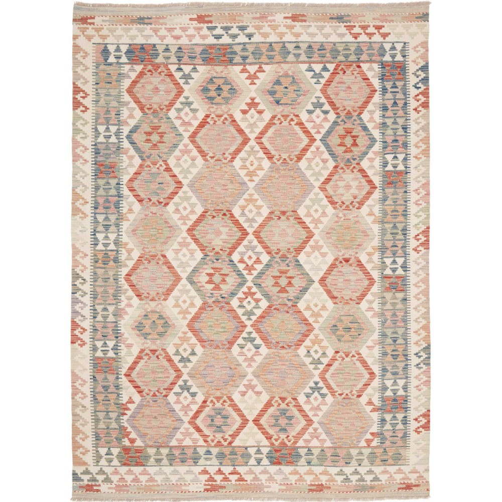 Tappeto Kilim Afghanistan beige rosso 172x237