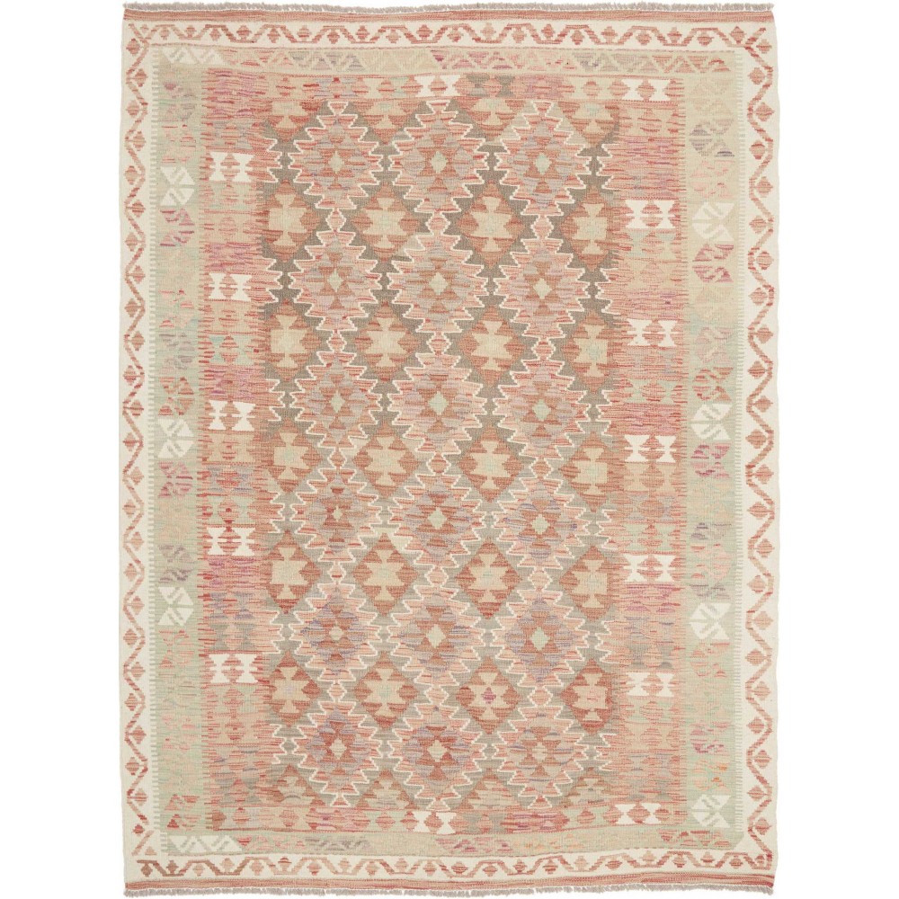 Tappeto Kilim Afghanistan marrone bianco 175x235