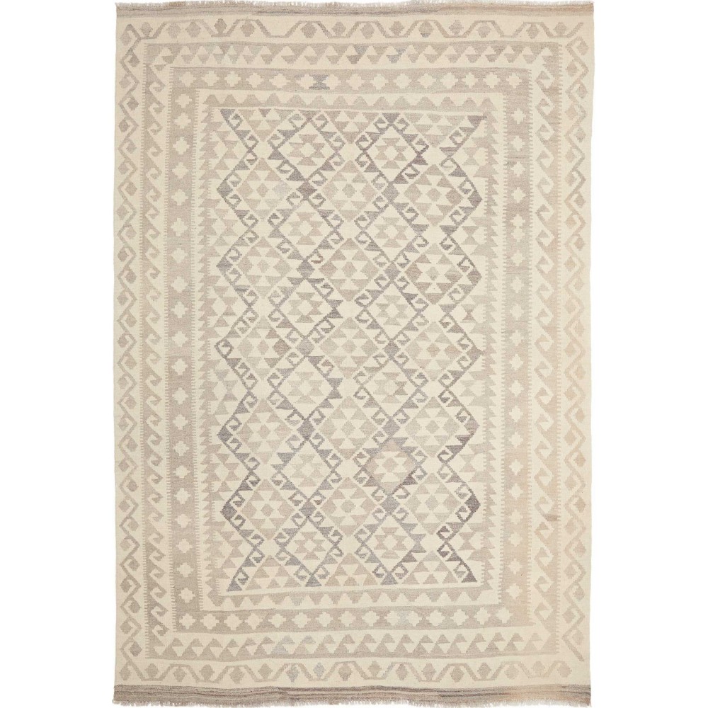 Tappeto Kilim Afghanistan beige bianco 172x243