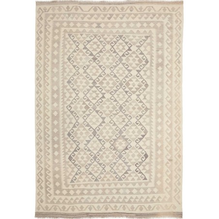 Tappeto Kilim Afghanistan beige bianco 172x243