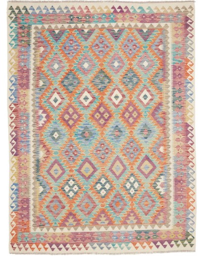 Tappeto Kilim Afghanistan marrone grigio 178x237