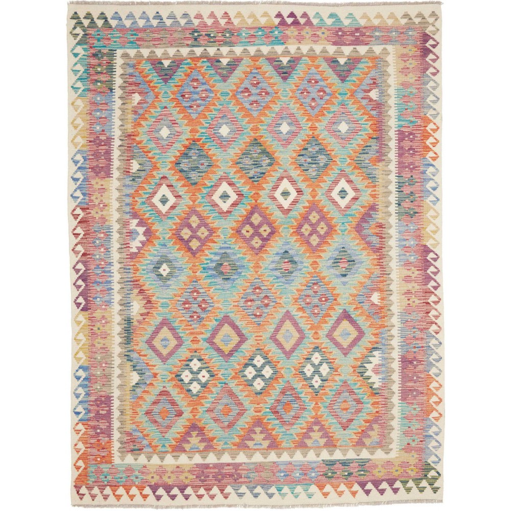 Tappeto Kilim Afghanistan marrone grigio 178x237