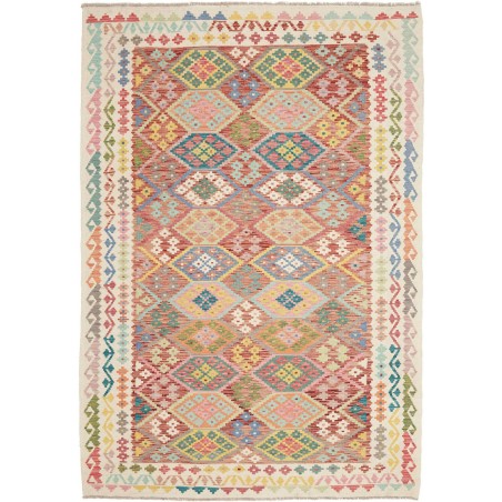 Tappeto Kilim Afghanistan marrone azzurro 172x247