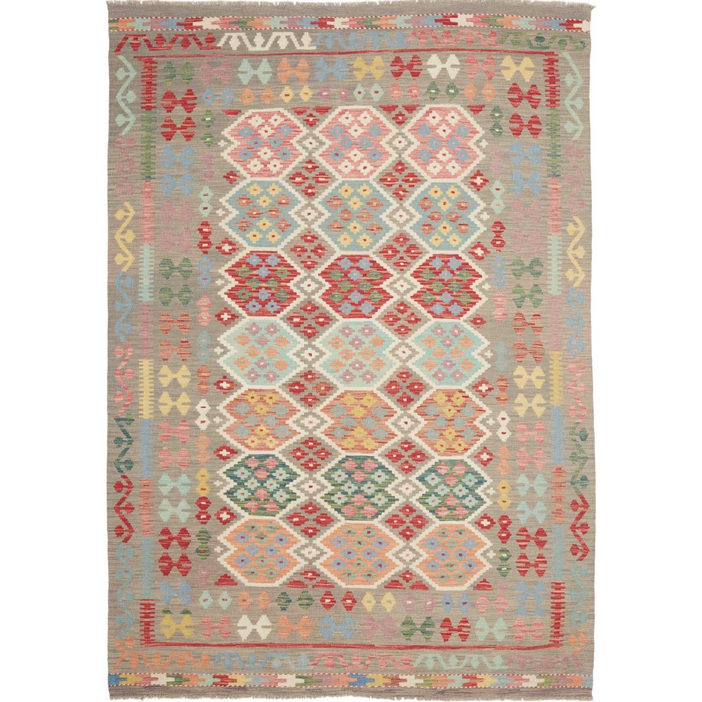 Tappeto Kilim Afghanistan marrone 174x249