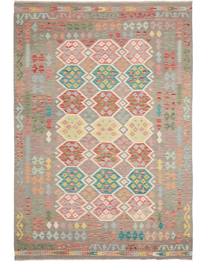 Tappeto Kilim Afghanistan marrone 173x252