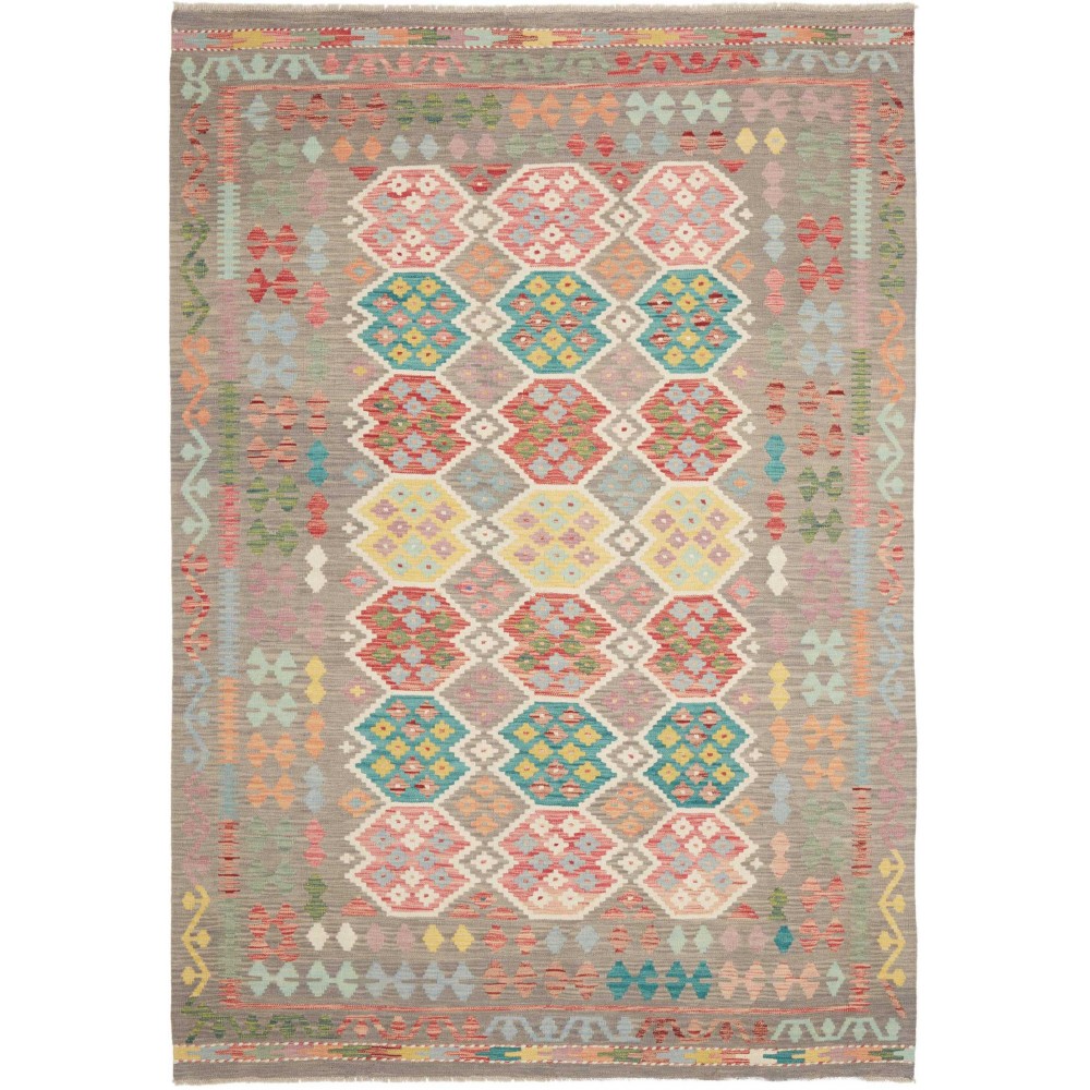 Tappeto Kilim Afghanistan marrone 173x252