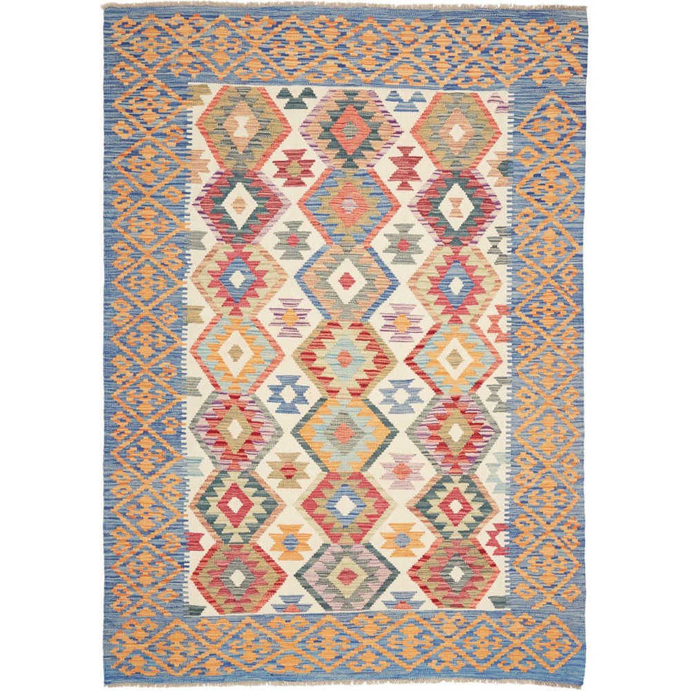 Tappeto Kilim Afghanistan marrone bianco 179x248