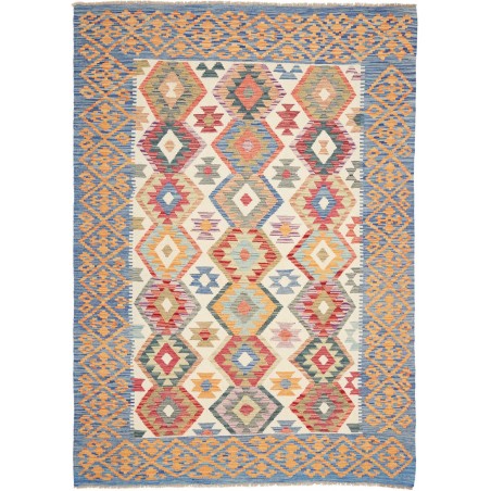 Tappeto Kilim Afghanistan marrone bianco 179x248