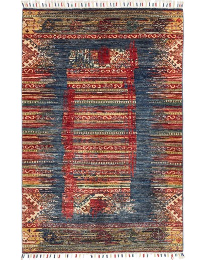 Tappeto Fun Collection Pakistan azzurro marrone 102x152
