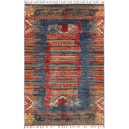 Tappeto Fun Collection Pakistan azzurro marrone 102x152