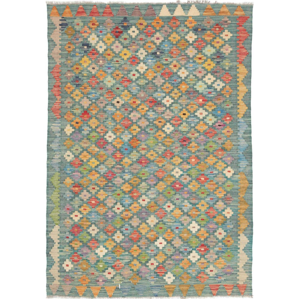 Tappeto Kilim Afghanistan marrone bianco 102x148