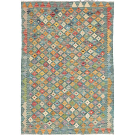Tappeto Kilim Afghanistan marrone bianco 102x148