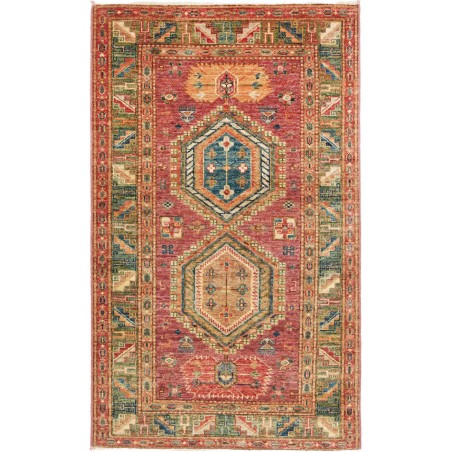 Tappeto Kazak Fine Pakistan rosso giallo 79x130