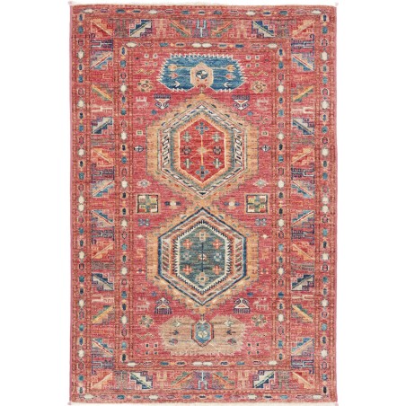 Tappeto Kazak Fine Pakistan marrone rosso 83x124
