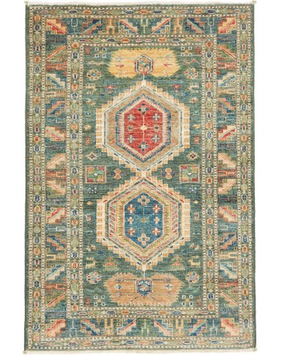 Tappeto Kazak Fine Pakistan marrone grigio 82x123